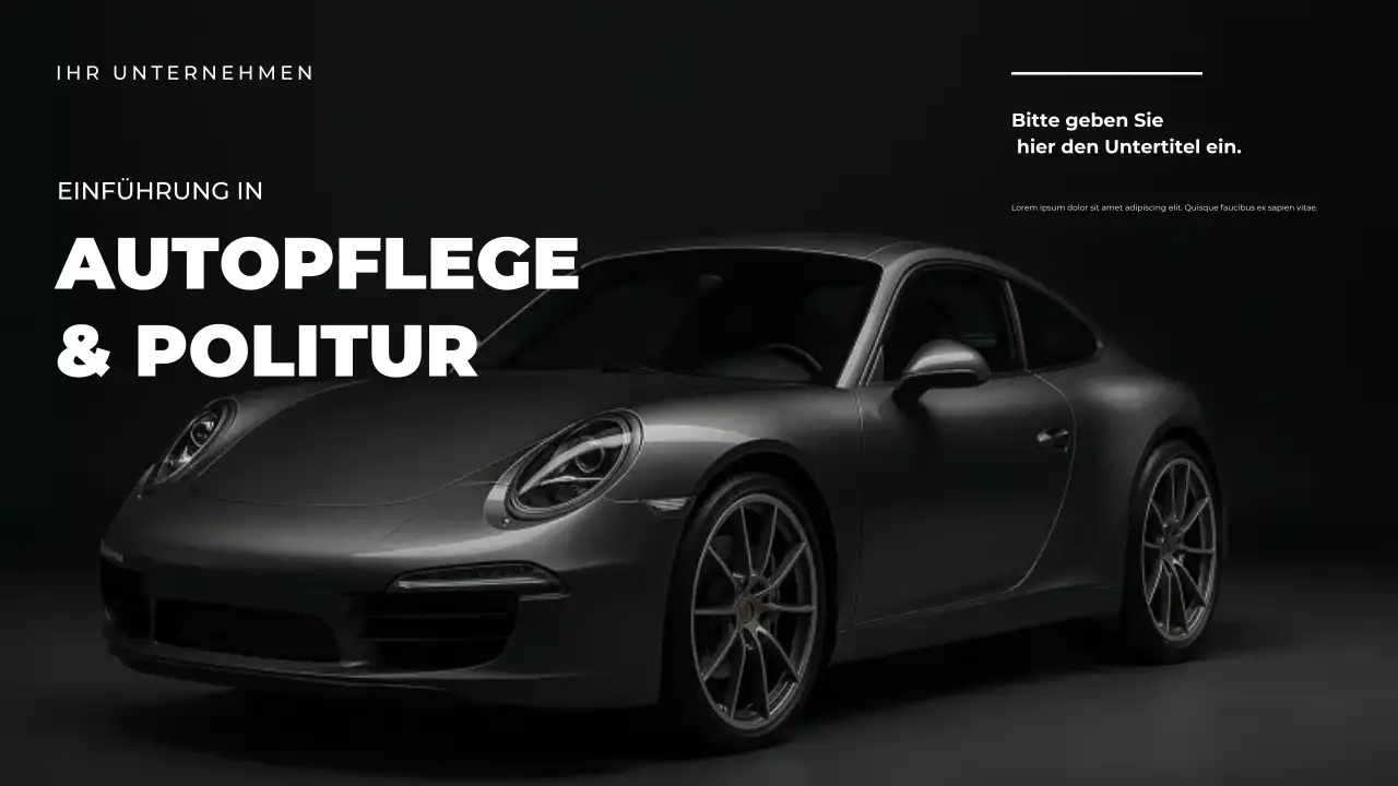 Präsentation des Leitfadens für moderne schwarze Autos