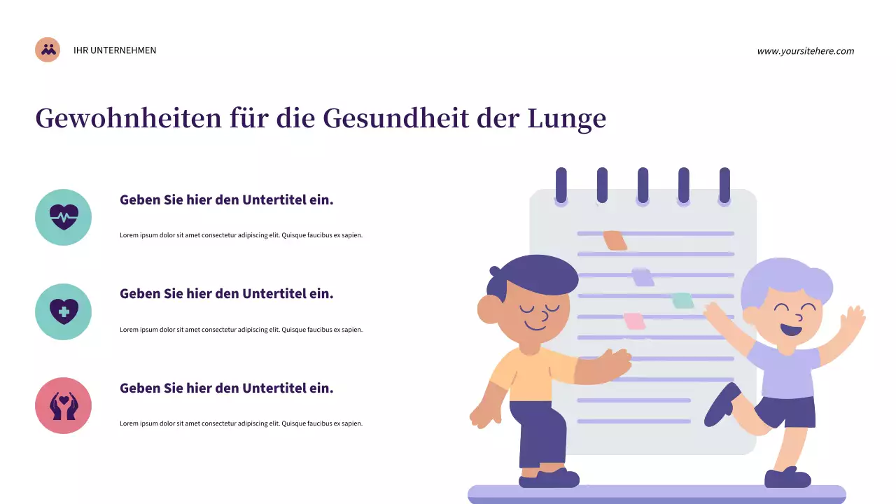 Lila Moderne Gesundheit Präsentation