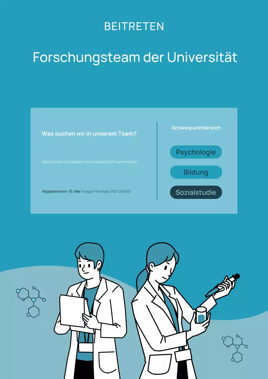 Webposter des Blue and Fresh University-Forschungsteams
