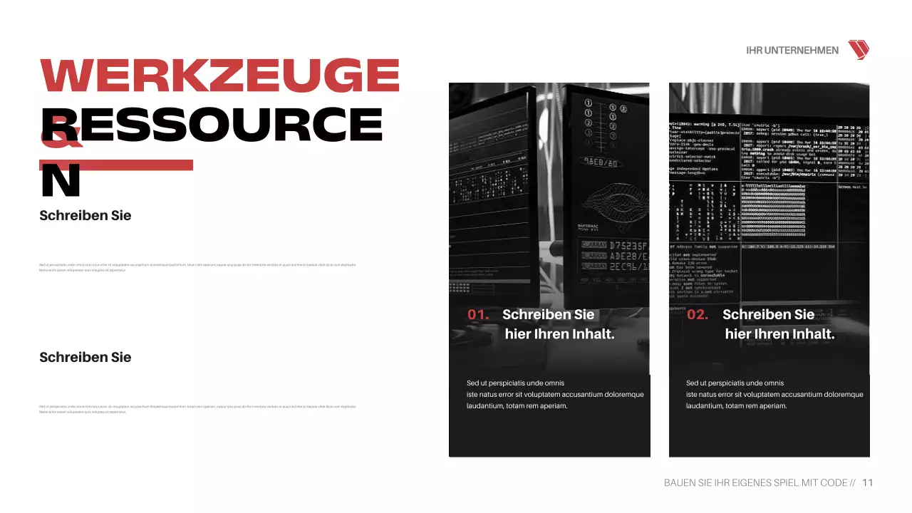 Präsentation des Red Cyber ​​Game Kurses