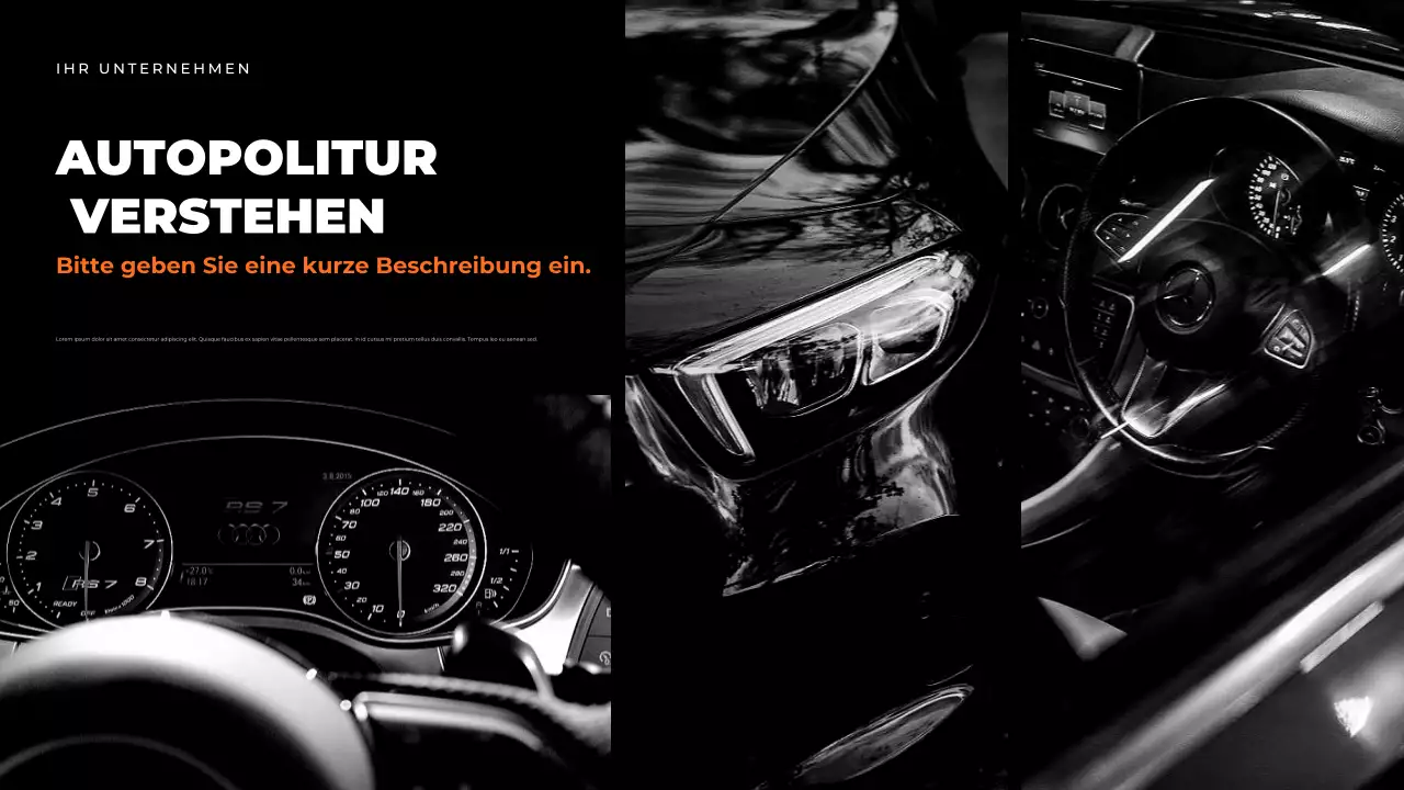 Präsentation des Leitfadens für moderne schwarze Autos