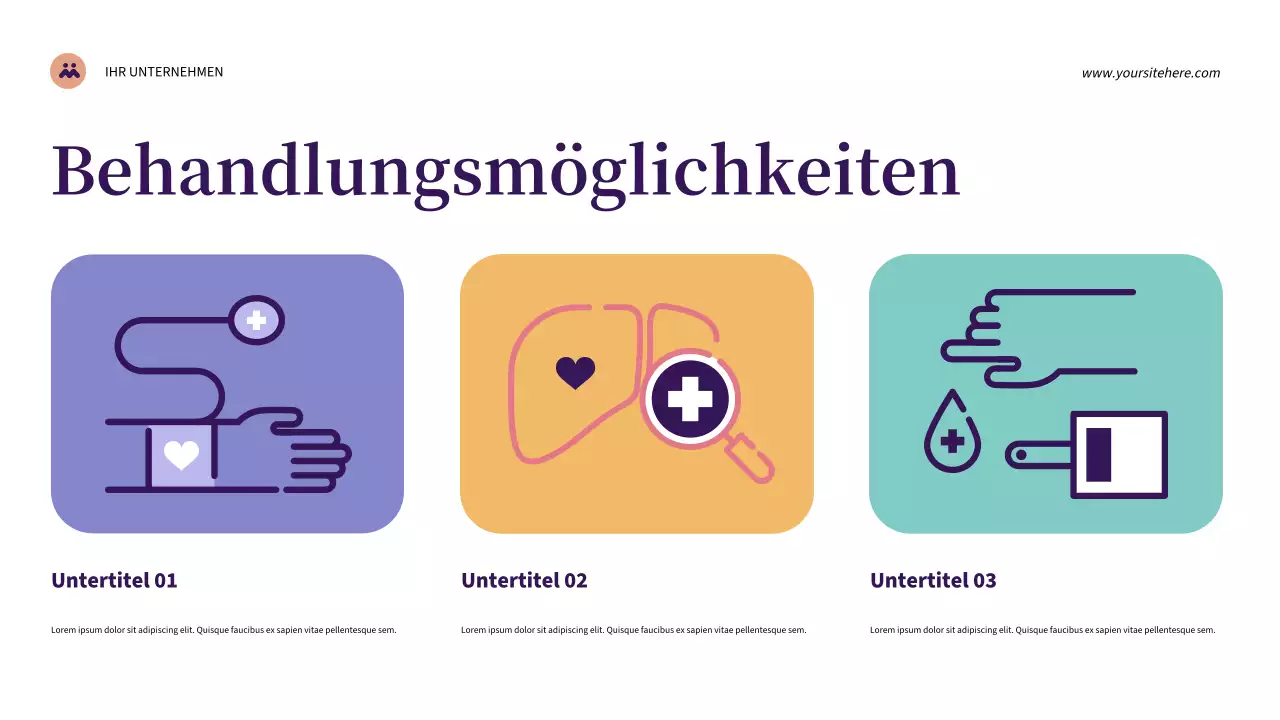 Lila Moderne Gesundheit Präsentation