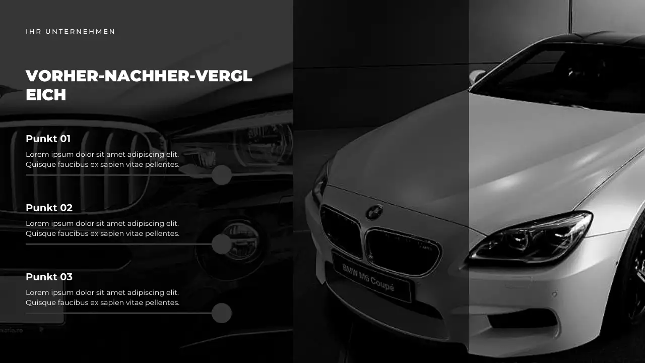 Präsentation des Leitfadens für moderne schwarze Autos