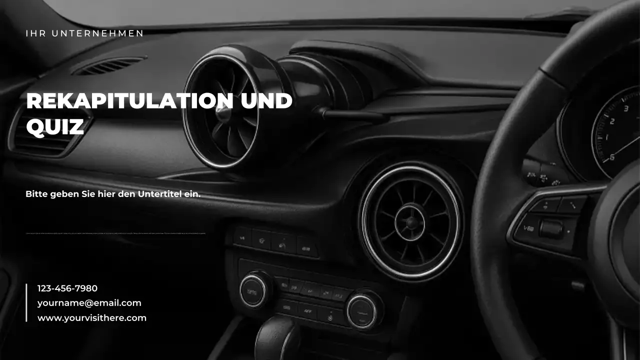 Präsentation des Leitfadens für moderne schwarze Autos