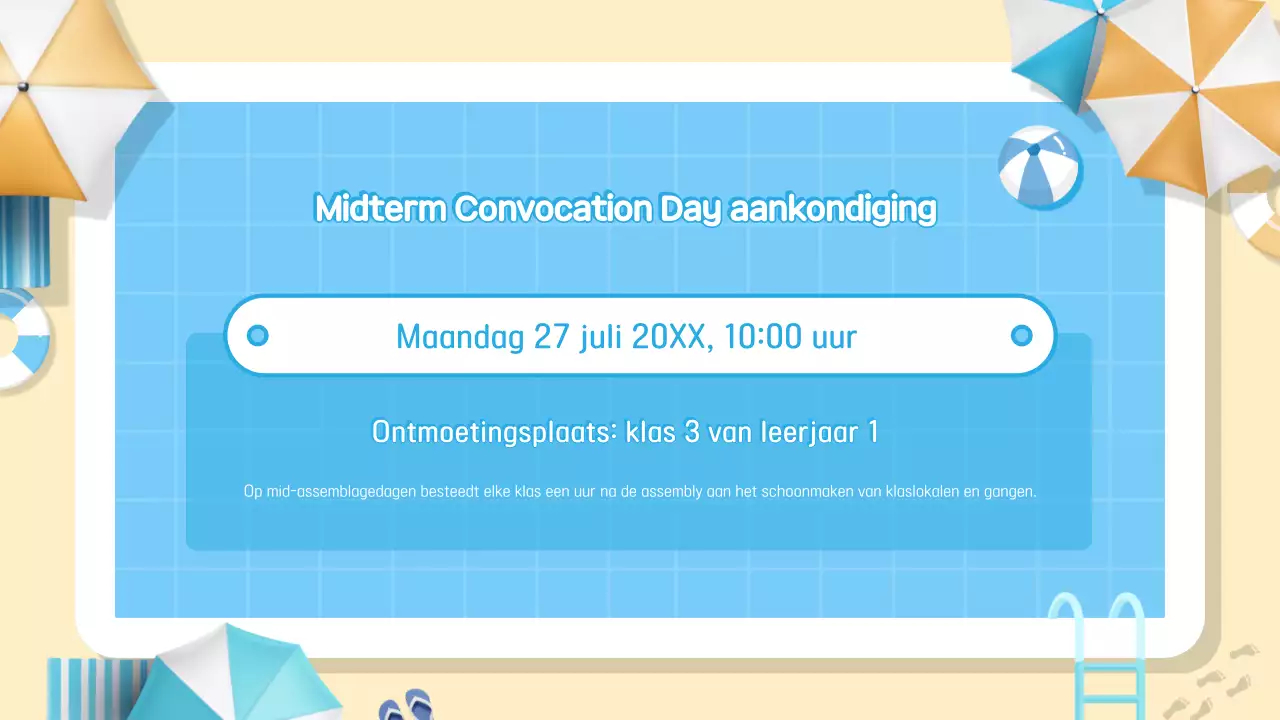 Blauwe Eenvoudige Vakantiegids