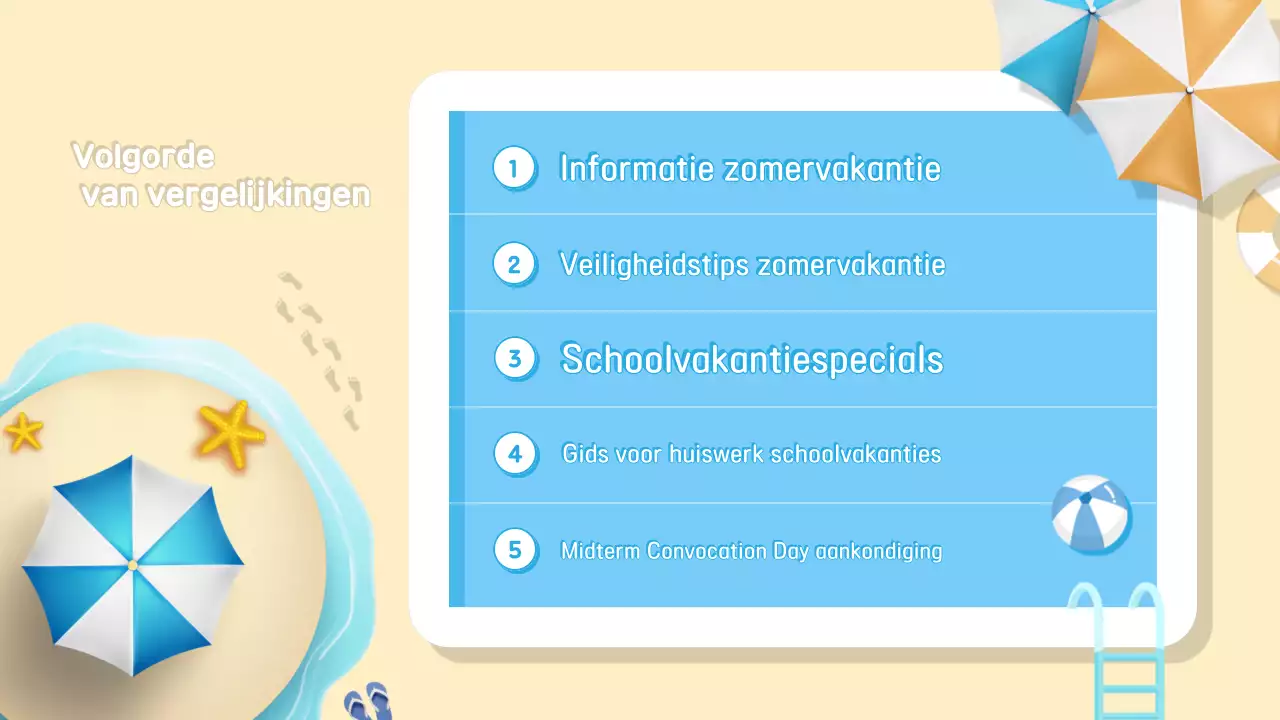 Blauwe Eenvoudige Vakantiegids