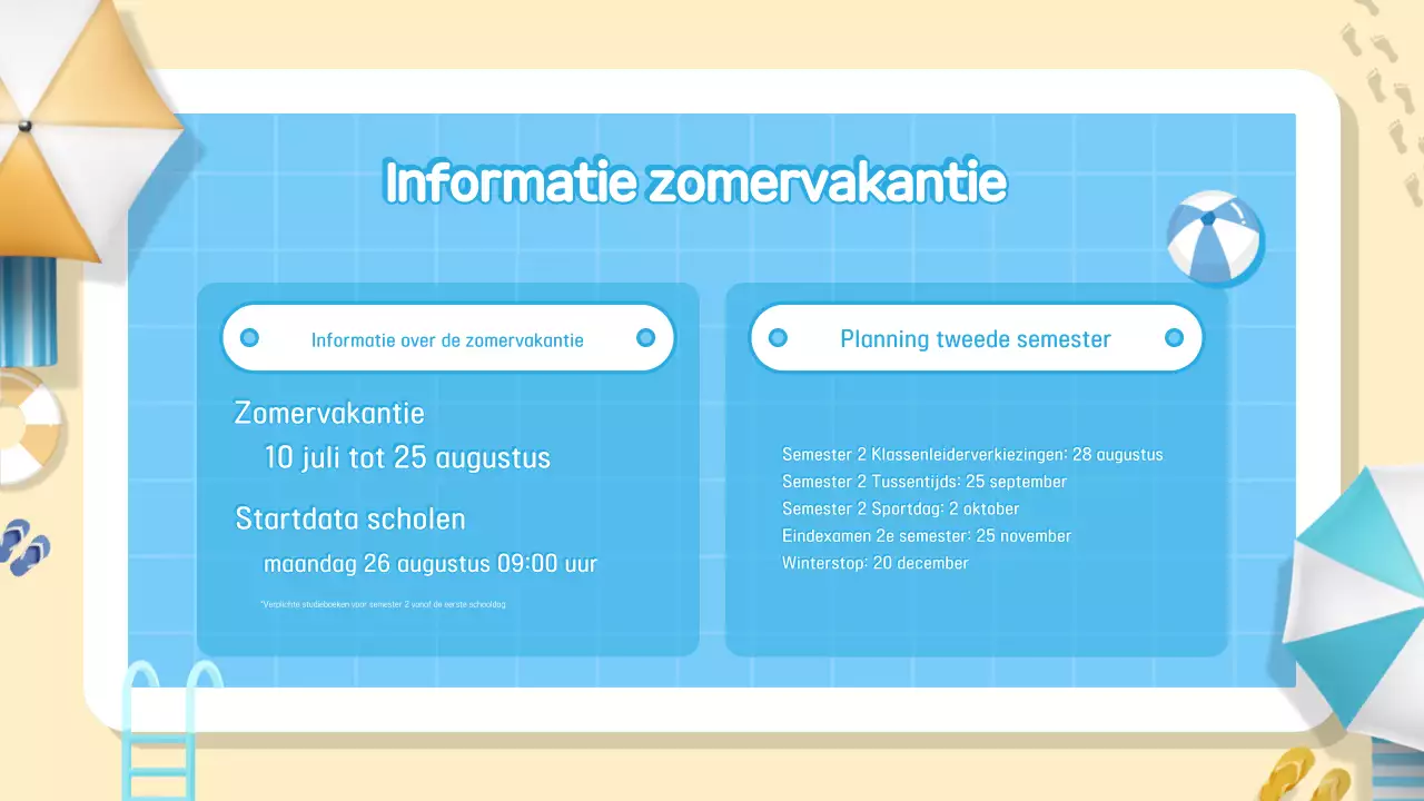 Blauwe Eenvoudige Vakantiegids