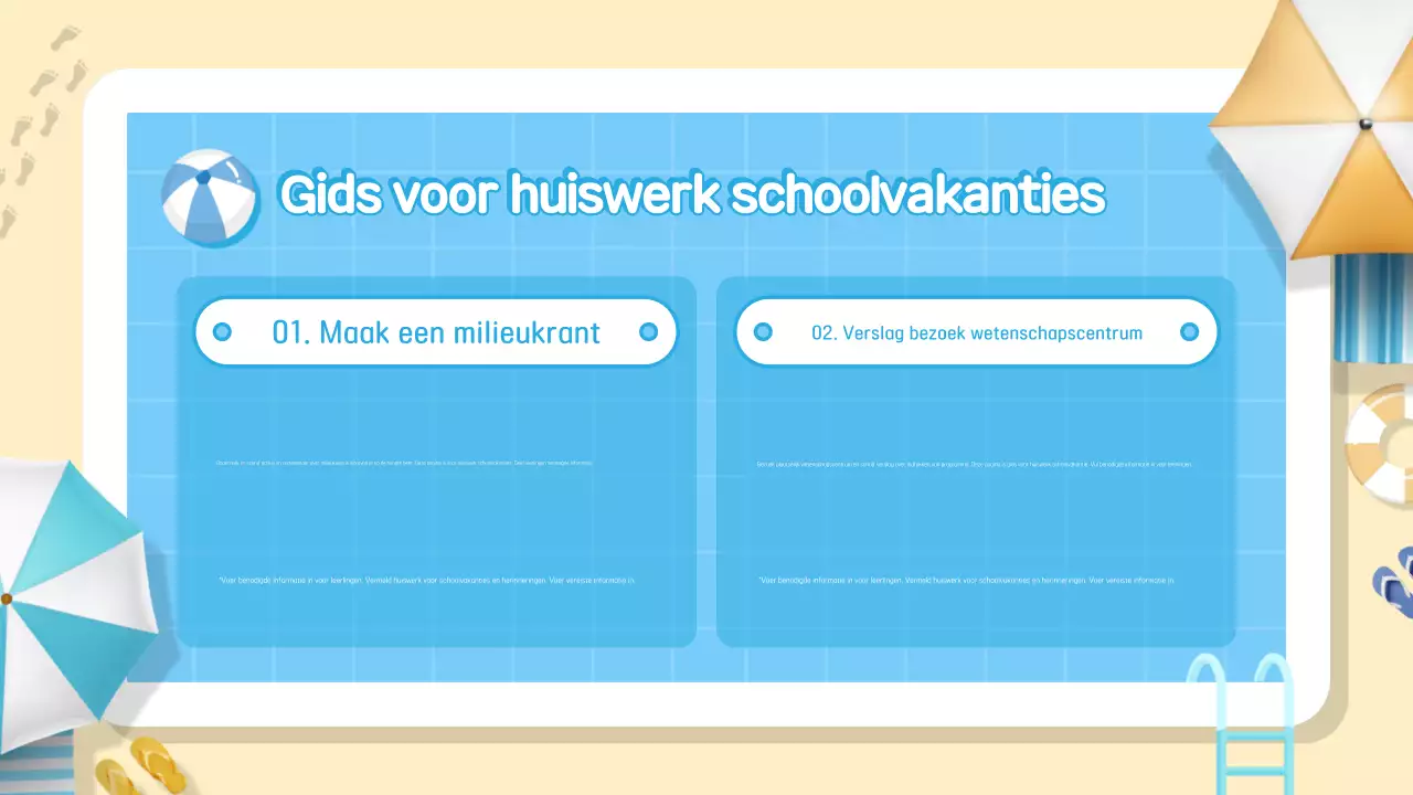 Blauwe Eenvoudige Vakantiegids