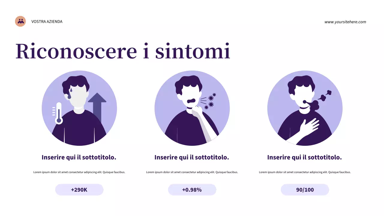 Presentazione sulla salute moderna viola