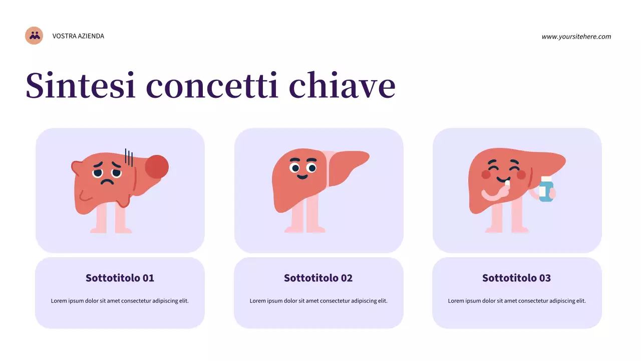 Presentazione sulla salute moderna viola