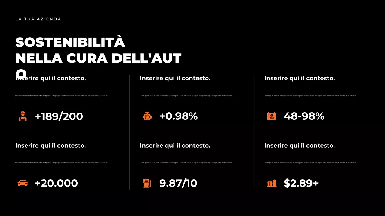 Presentazione della guida per auto moderne nere