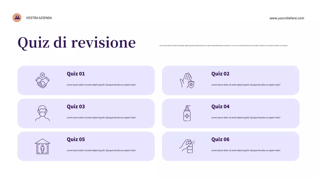 Presentazione sulla salute moderna viola