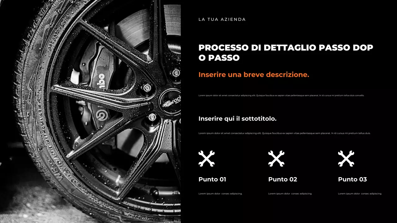 Presentazione della guida per auto moderne nere