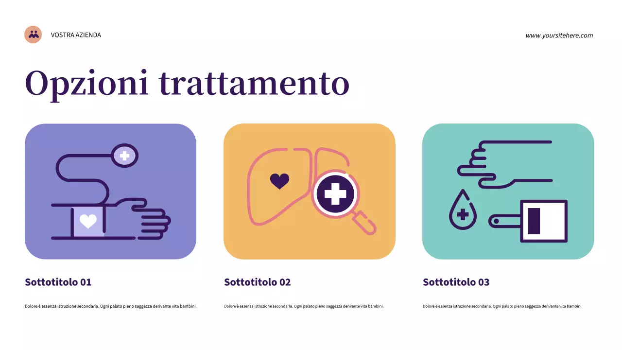 Presentazione sulla salute moderna viola