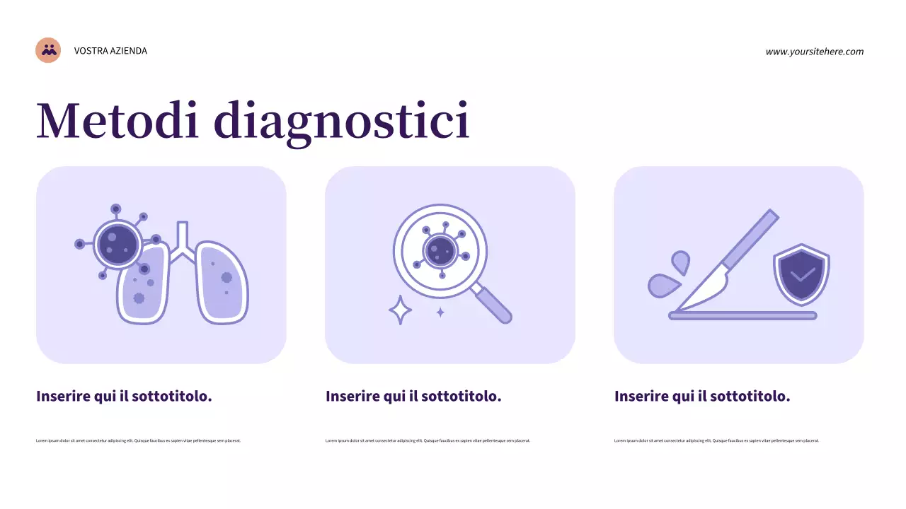Presentazione sulla salute moderna viola