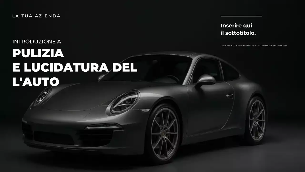 Presentazione della guida per auto moderne nere