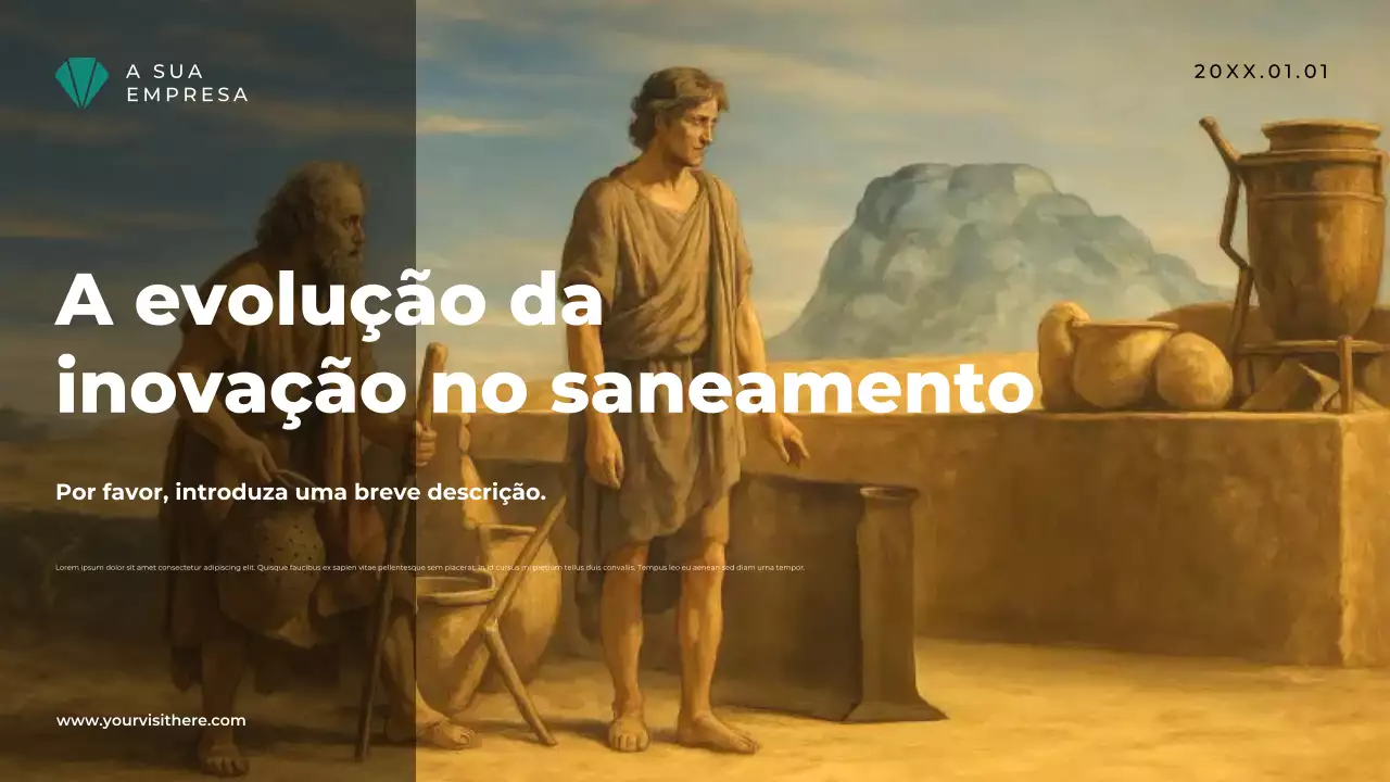 Apresentação de Saneamento Vintage Bege