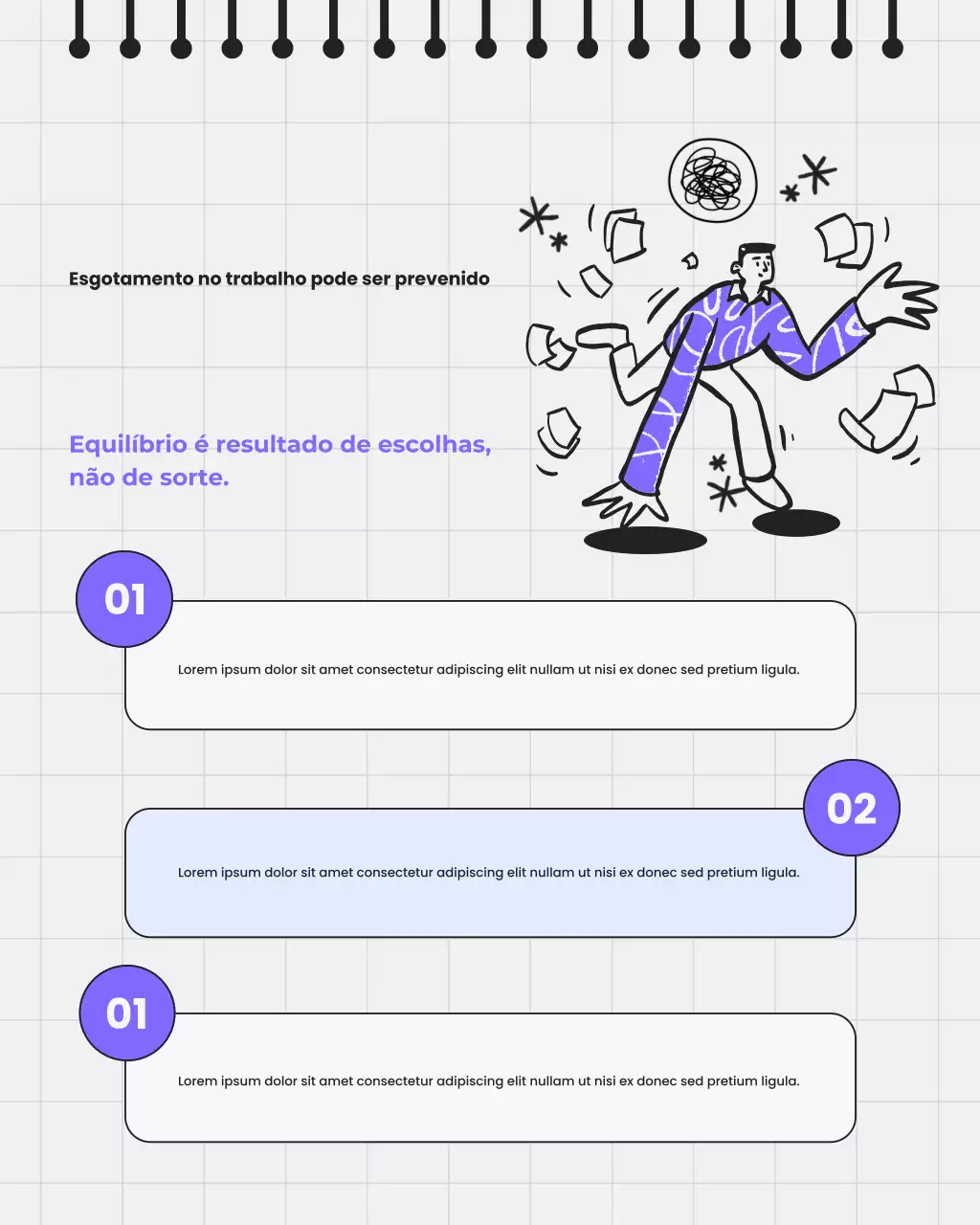 Postagem de Instagram sobre bem-estar e vida