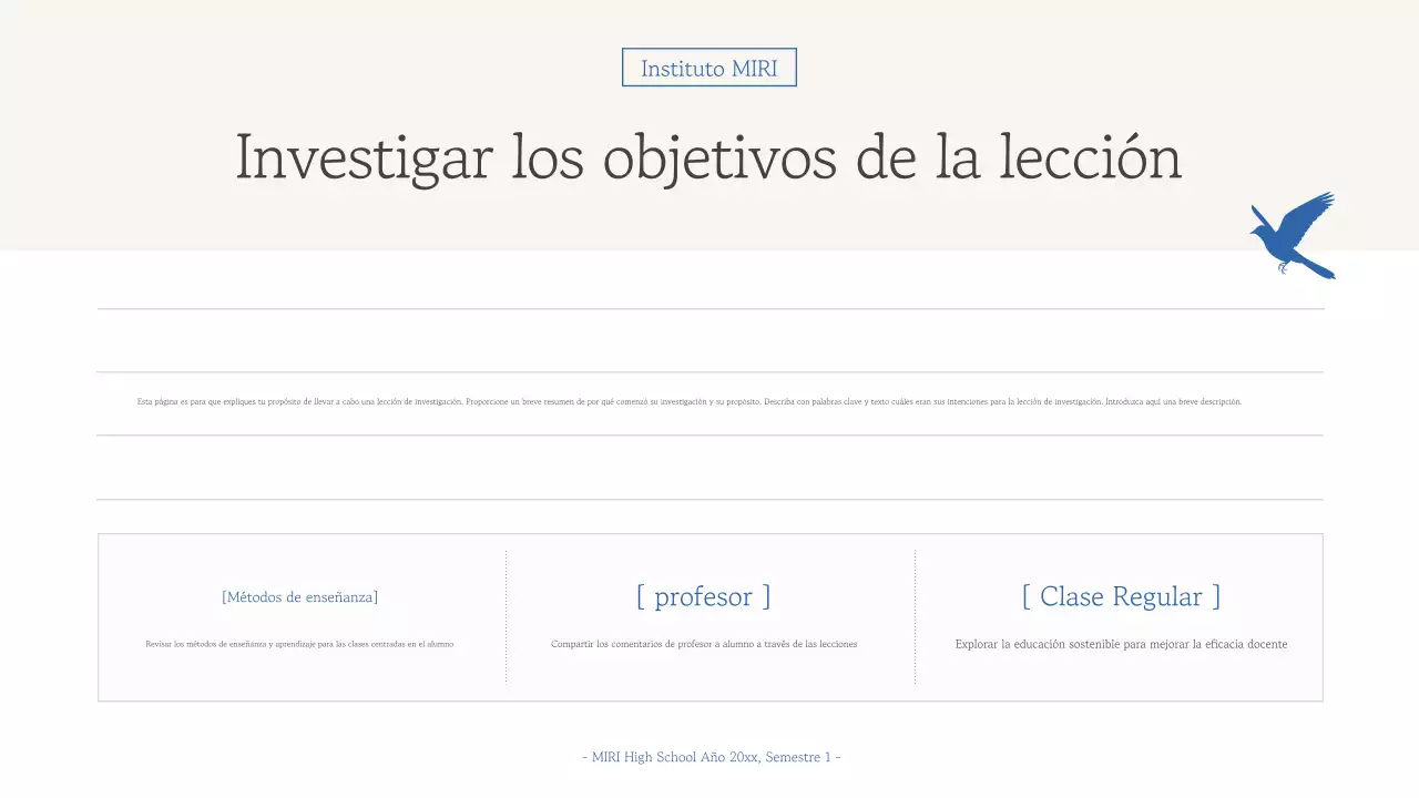 Informe sobre materiales educativos sencillos de Blue Simple