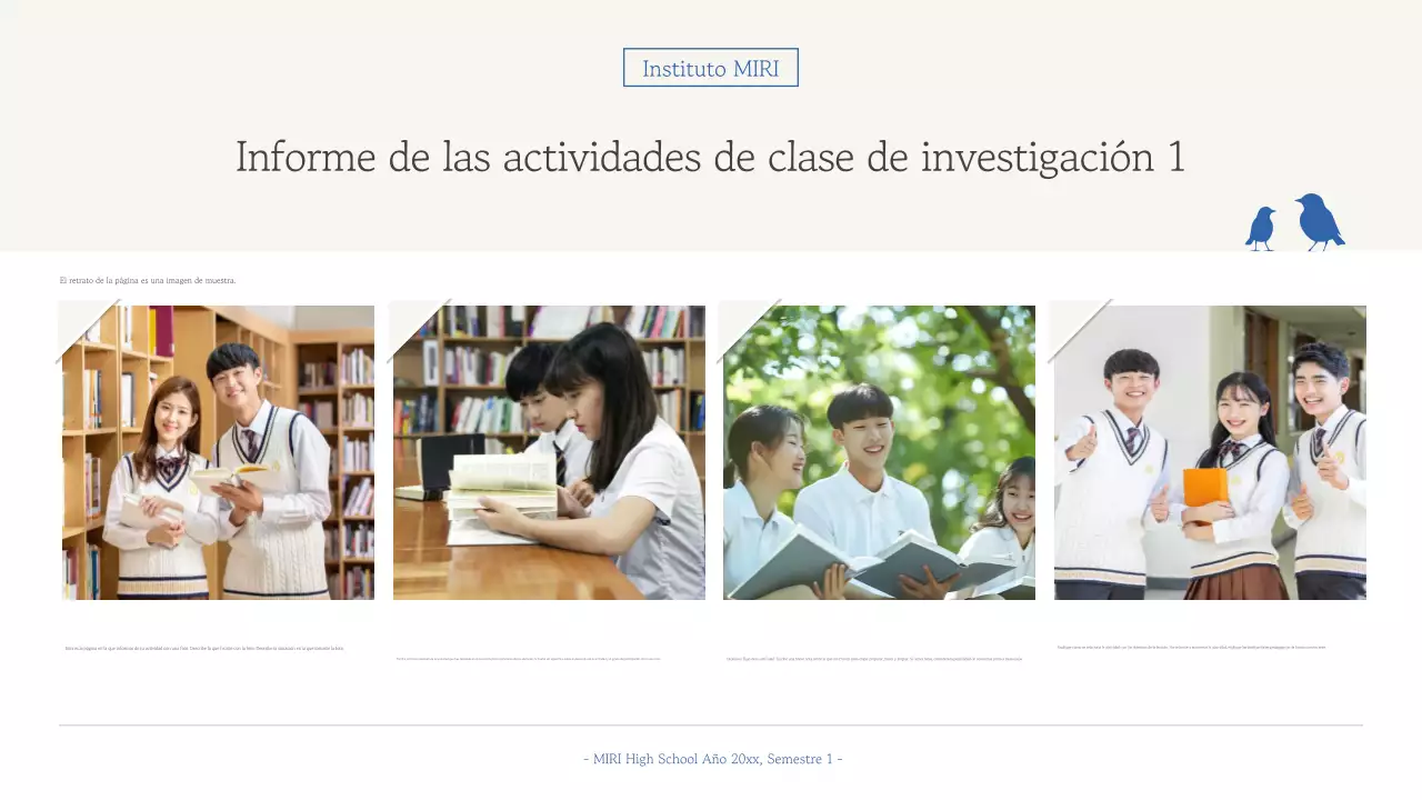 Informe sobre materiales educativos sencillos de Blue Simple