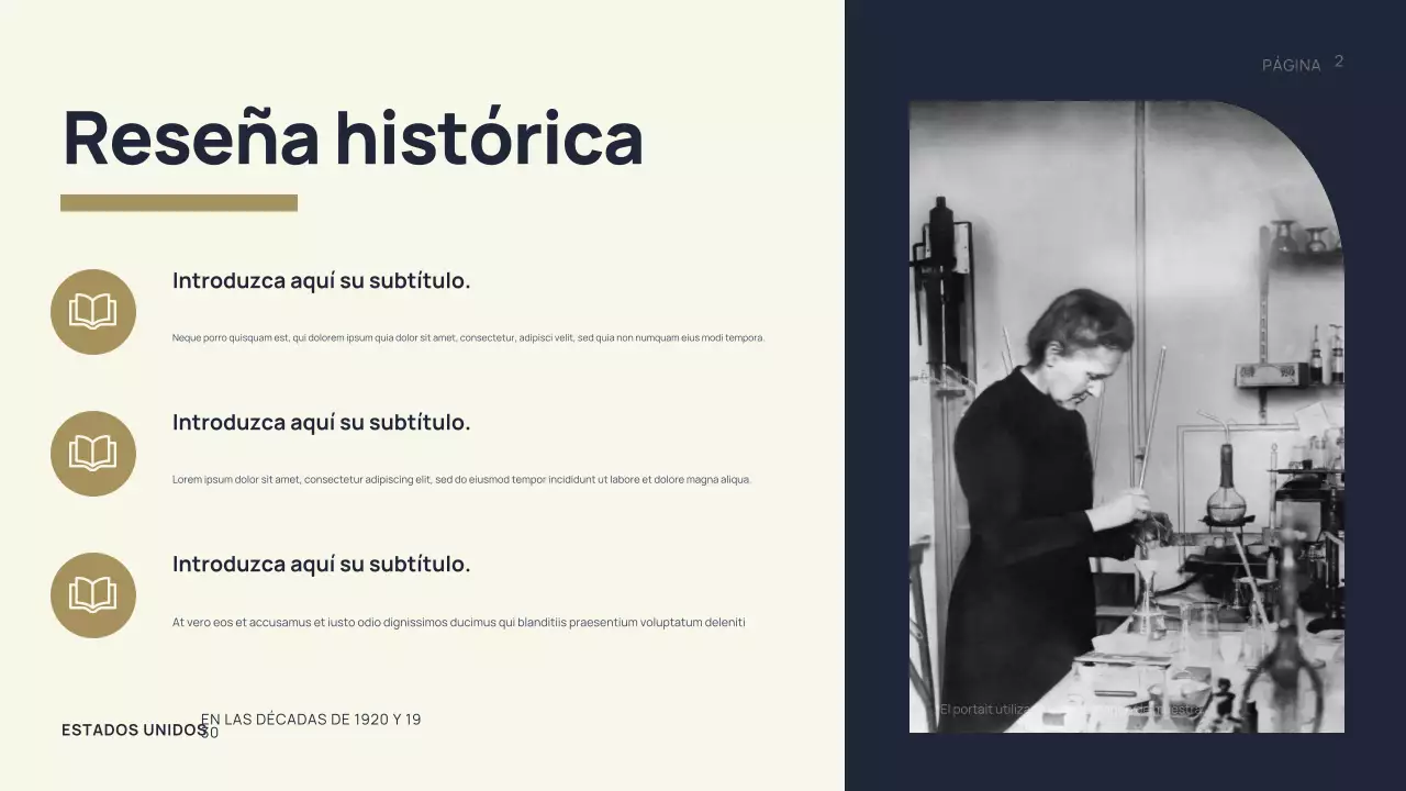 Presentación de la historia de la época negra