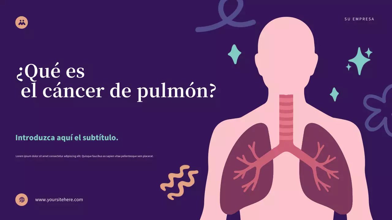 Presentación de salud moderna púrpura