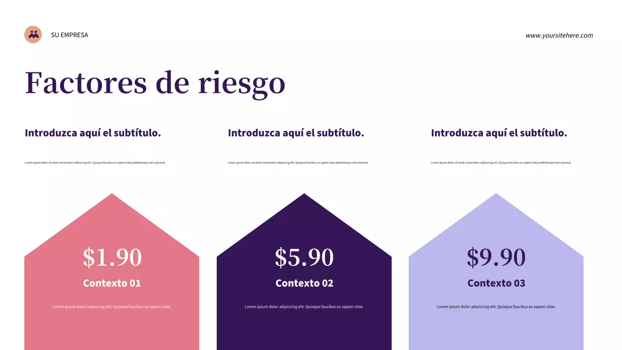 Presentación de salud moderna púrpura