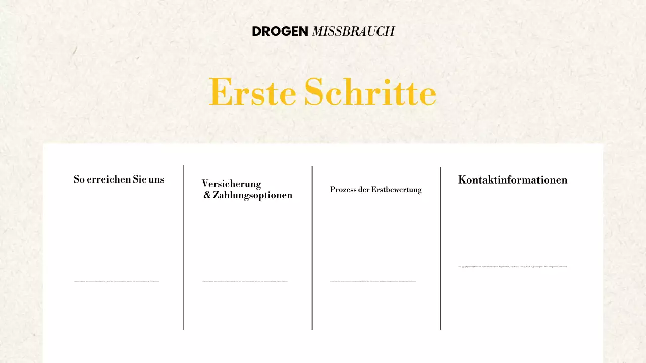 Präsentation zur modernen Drogenentzugstherapie