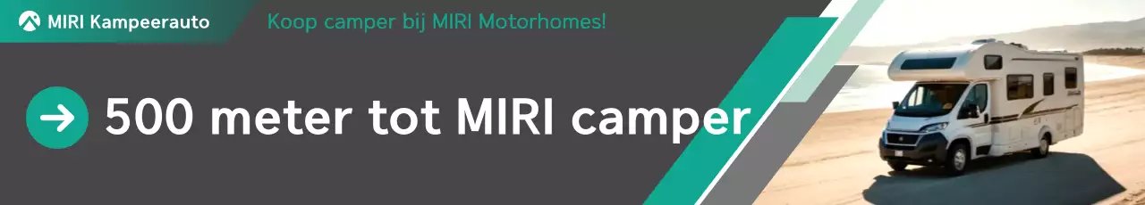 Grijze moderne camperbusreclame