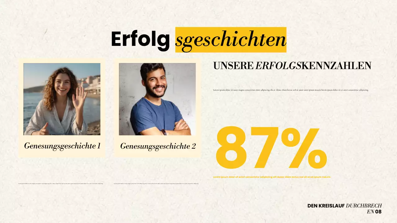 Präsentation zur modernen Drogenentzugstherapie