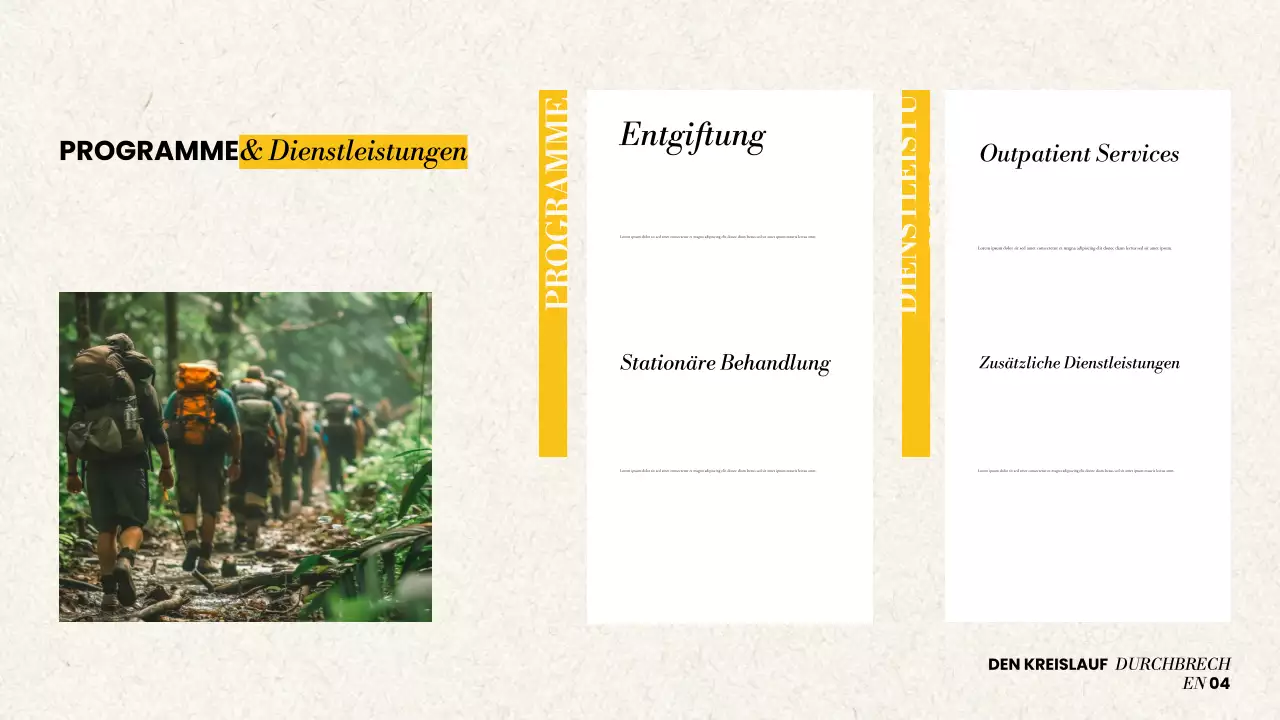 Präsentation zur modernen Drogenentzugstherapie