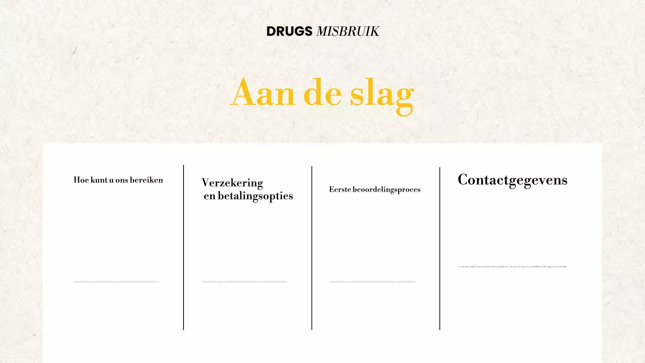 Presentatie over modern herstel van middelenmisbruik