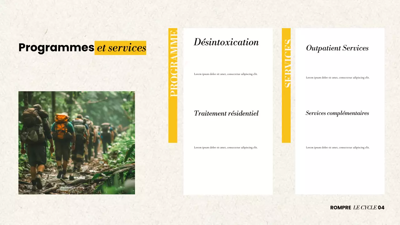 Présentation sur la guérison moderne de la toxicomanie