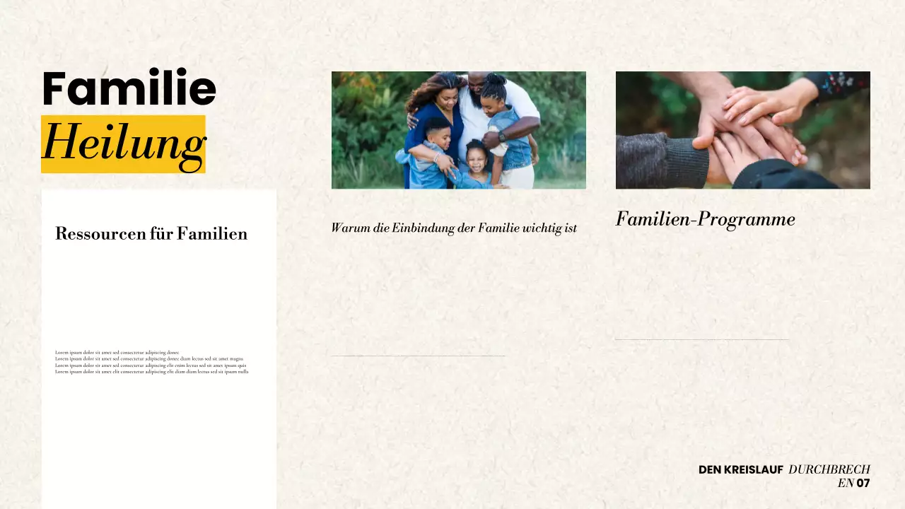 Präsentation zur modernen Drogenentzugstherapie