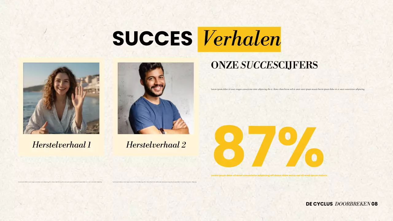 Presentatie over modern herstel van middelenmisbruik