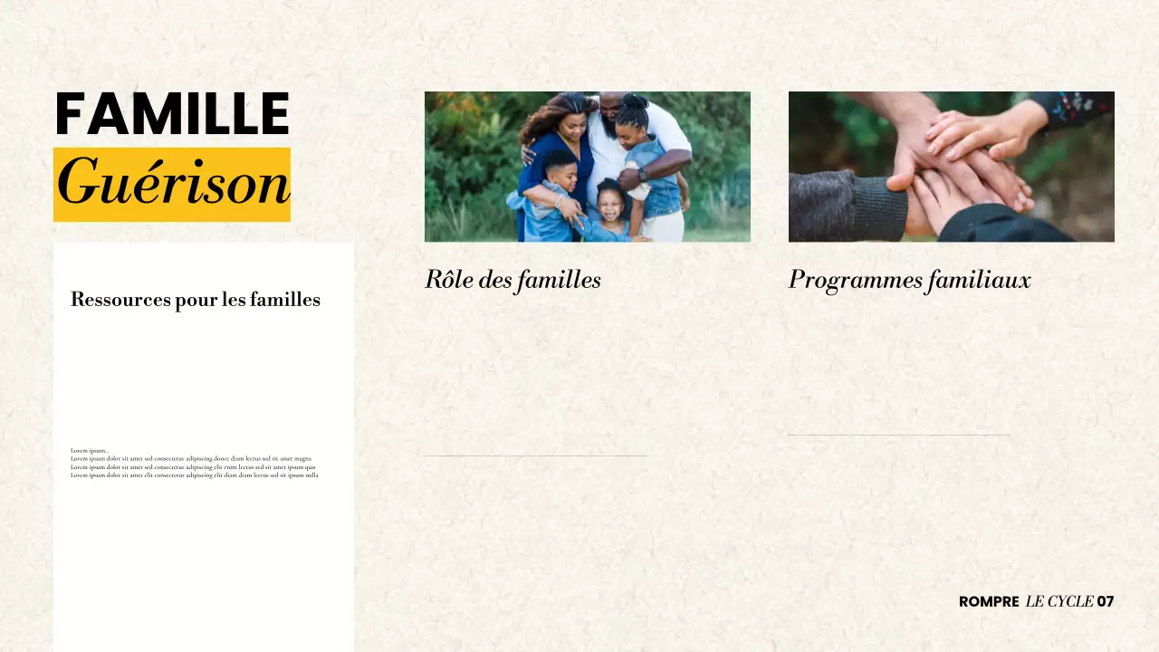 Présentation sur la guérison moderne de la toxicomanie