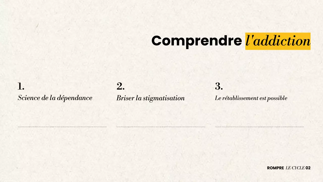 Présentation sur la guérison moderne de la toxicomanie