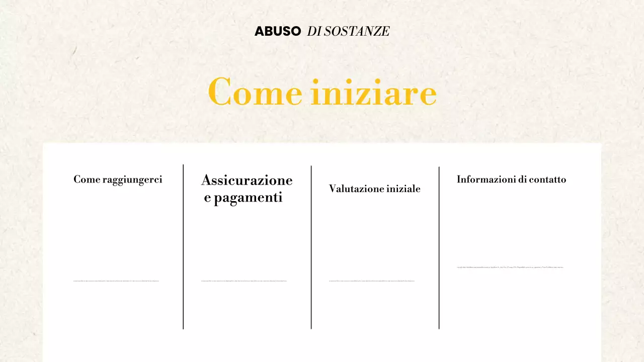 Presentazione moderna sul recupero dall'abuso di sostanze