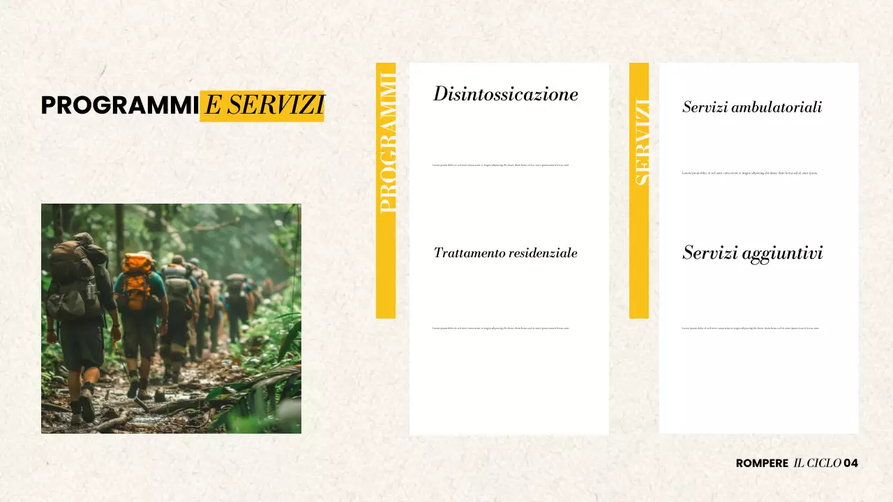 Presentazione moderna sul recupero dall'abuso di sostanze