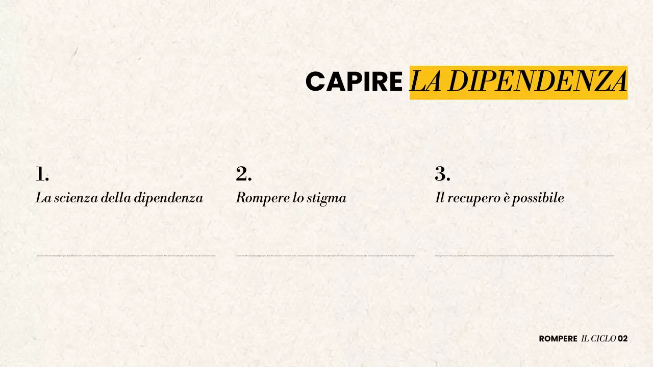 Presentazione moderna sul recupero dall'abuso di sostanze