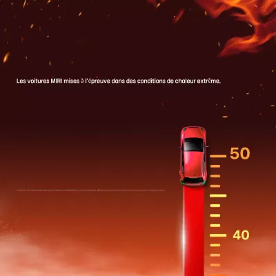 Publicité automobile surlignée en rouge