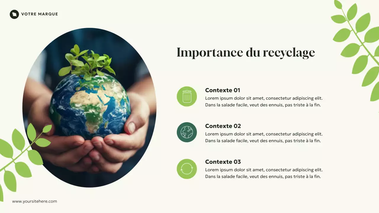 Présentation d'introduction à l'écologie verte, naturelle et moderne