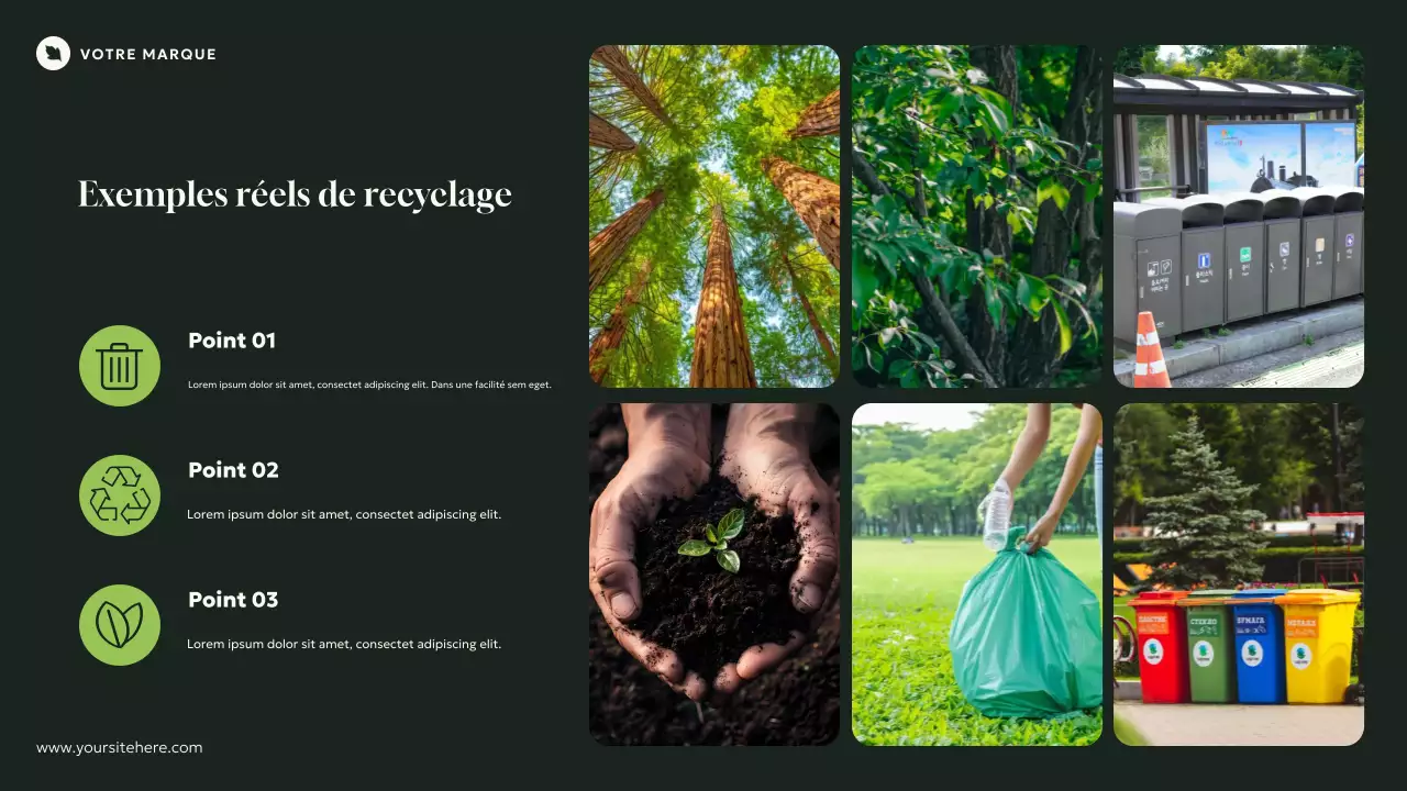 Présentation d'introduction à l'écologie verte, naturelle et moderne