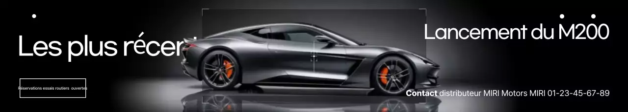 publicité pour une voiture noire élégante