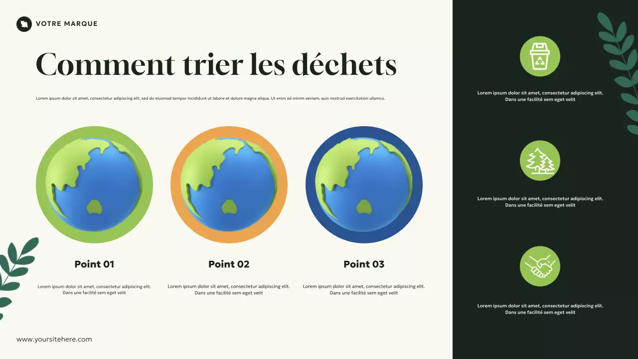 Présentation d'introduction à l'écologie verte, naturelle et moderne