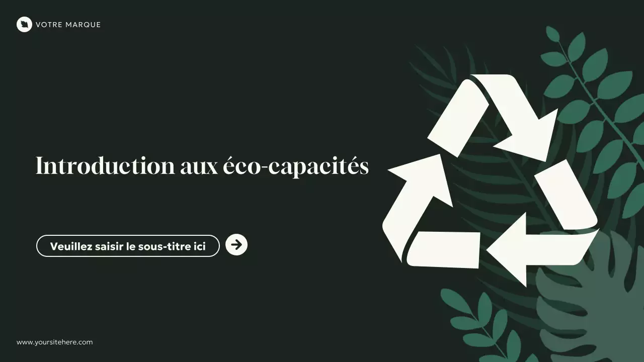 Présentation d'introduction à l'écologie verte, naturelle et moderne
