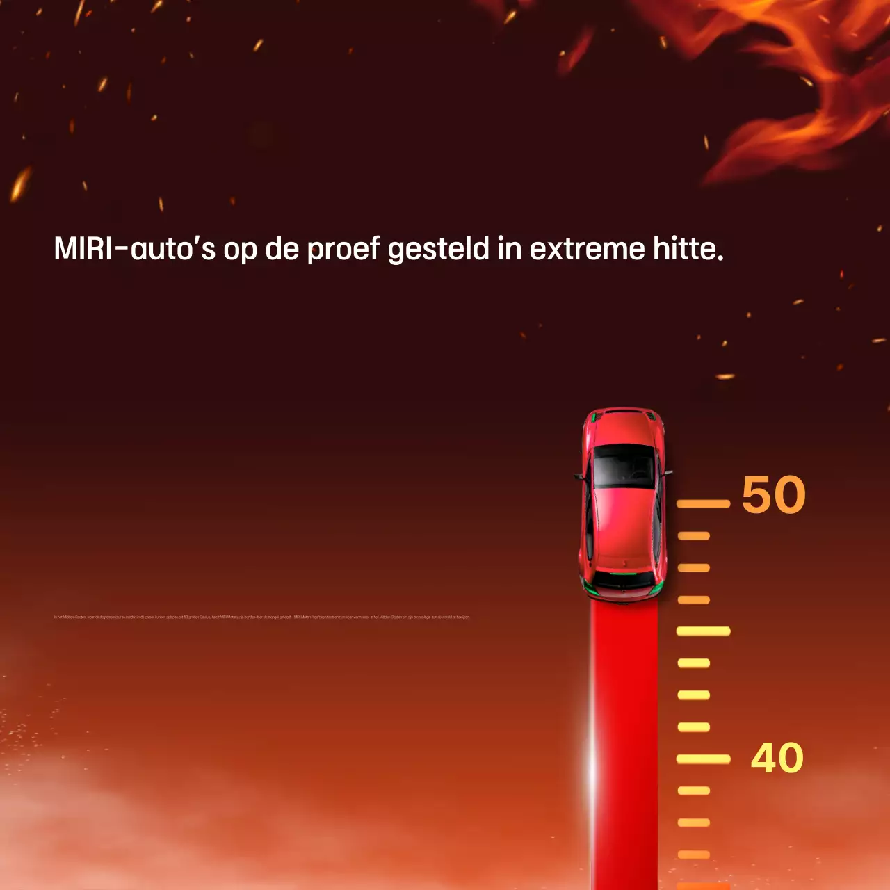 Rood gemarkeerde auto-advertentie