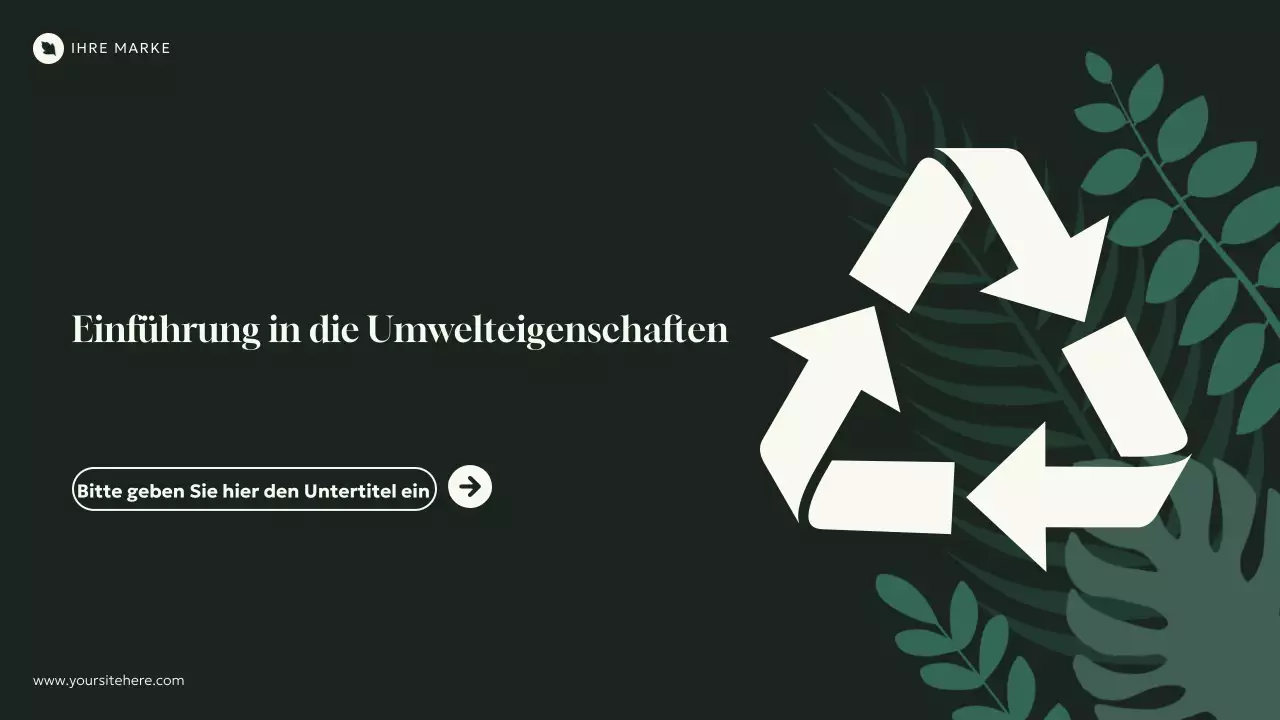 Grüne, natürliche, moderne Einführung in die Ökologie Präsentation