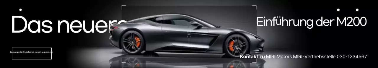 schwarze stylische Autowerbung