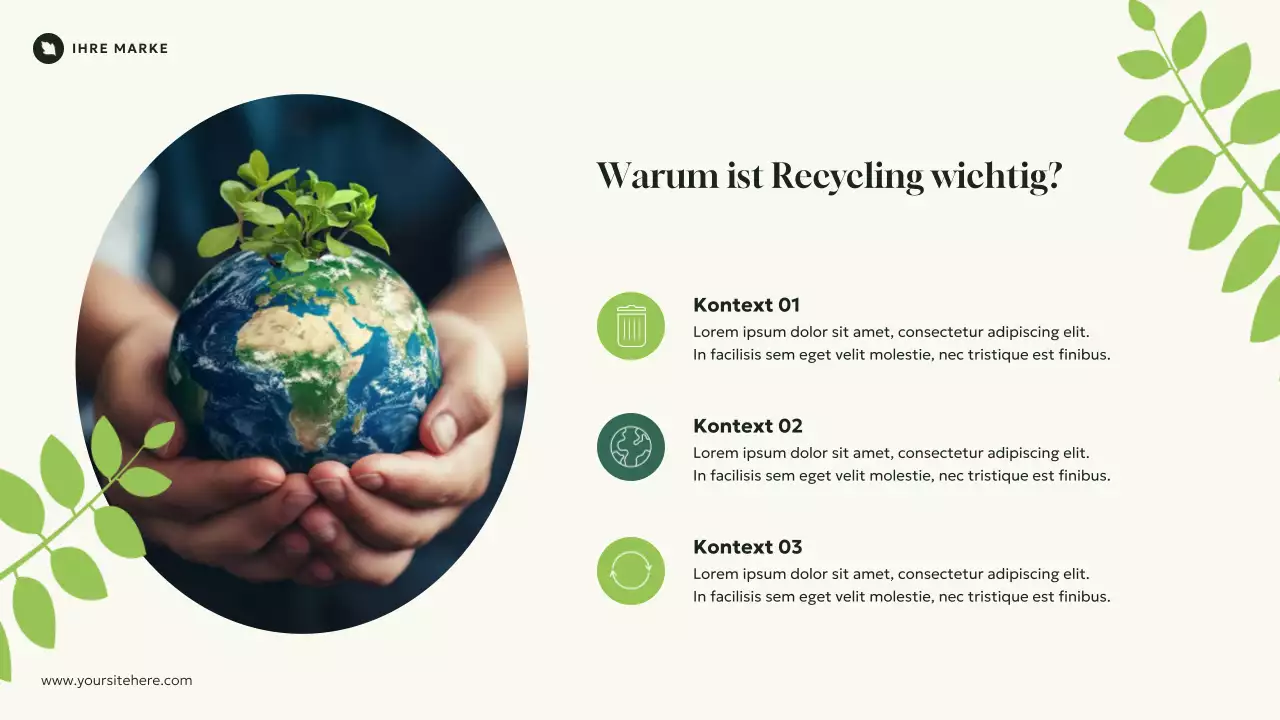 Grüne, natürliche, moderne Einführung in die Ökologie Präsentation